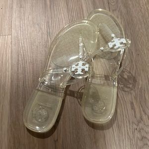 Tory Burch clear jelly shoes 9
